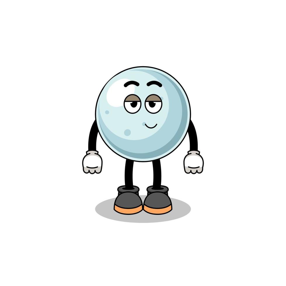 silver ball cartoon couple with shy pose vector