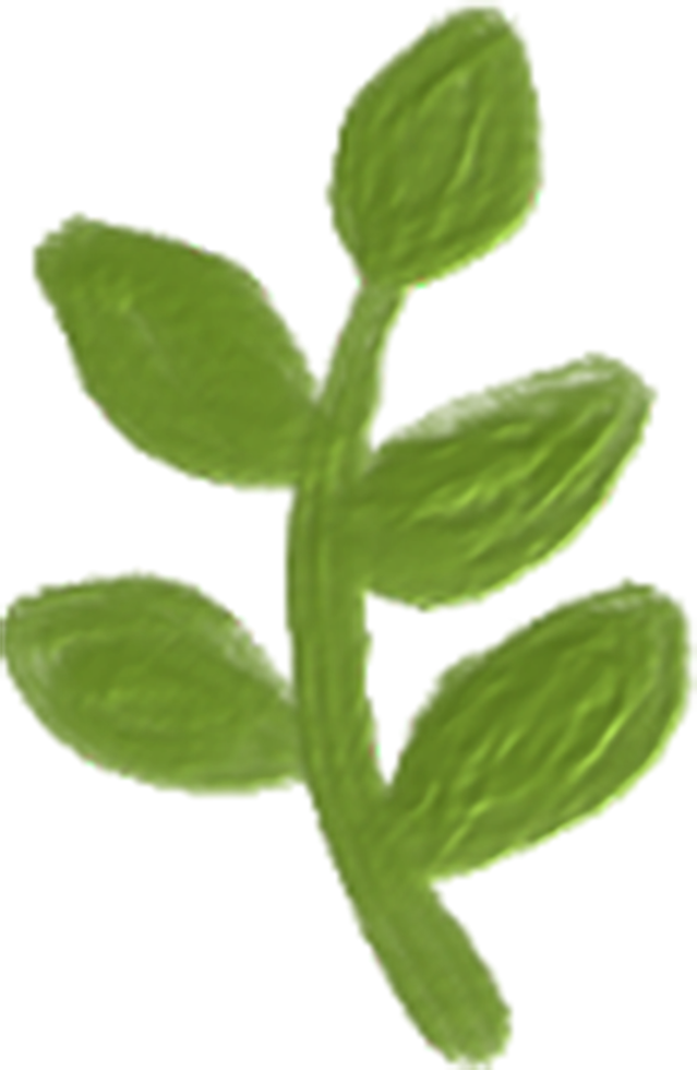 Hand drawn Oil Painting Plants png