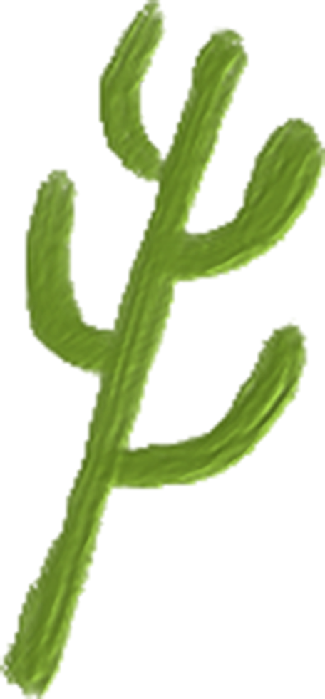 Hand drawn Oil Painting Plants png