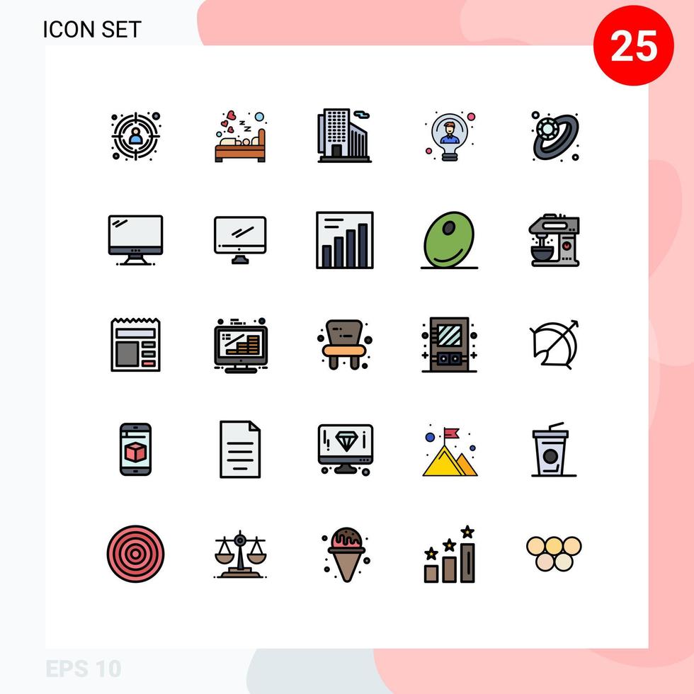 25 Creative Icons Modern Signs and Symbols of diamond person building light bulb Editable Vector Design Elements