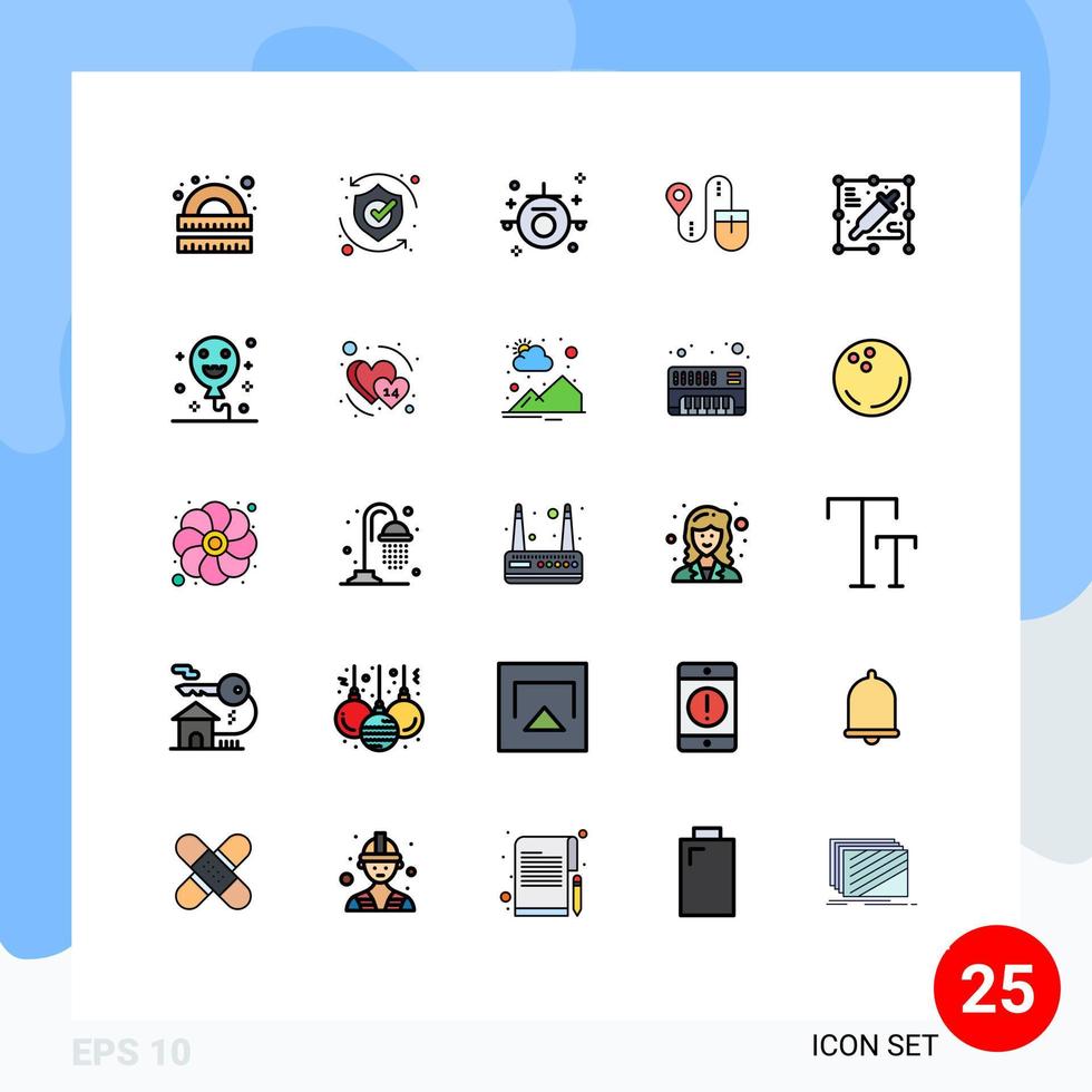 25 Creative Icons Modern Signs and Symbols of computer location shield mouse transportation Editable Vector Design Elements