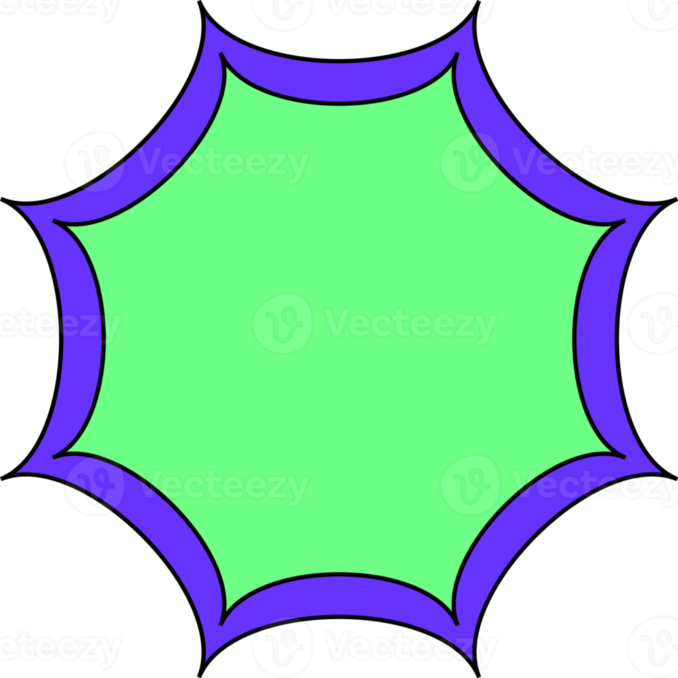 étiquette autocollante badge vierge de couleur vert-violet, élément de décoration, fichier au format png