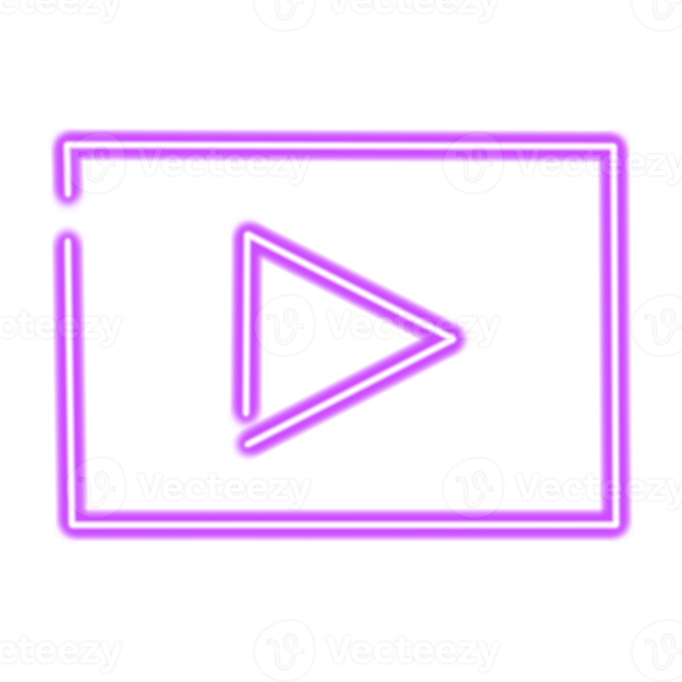 Video Playback Neon Icon png