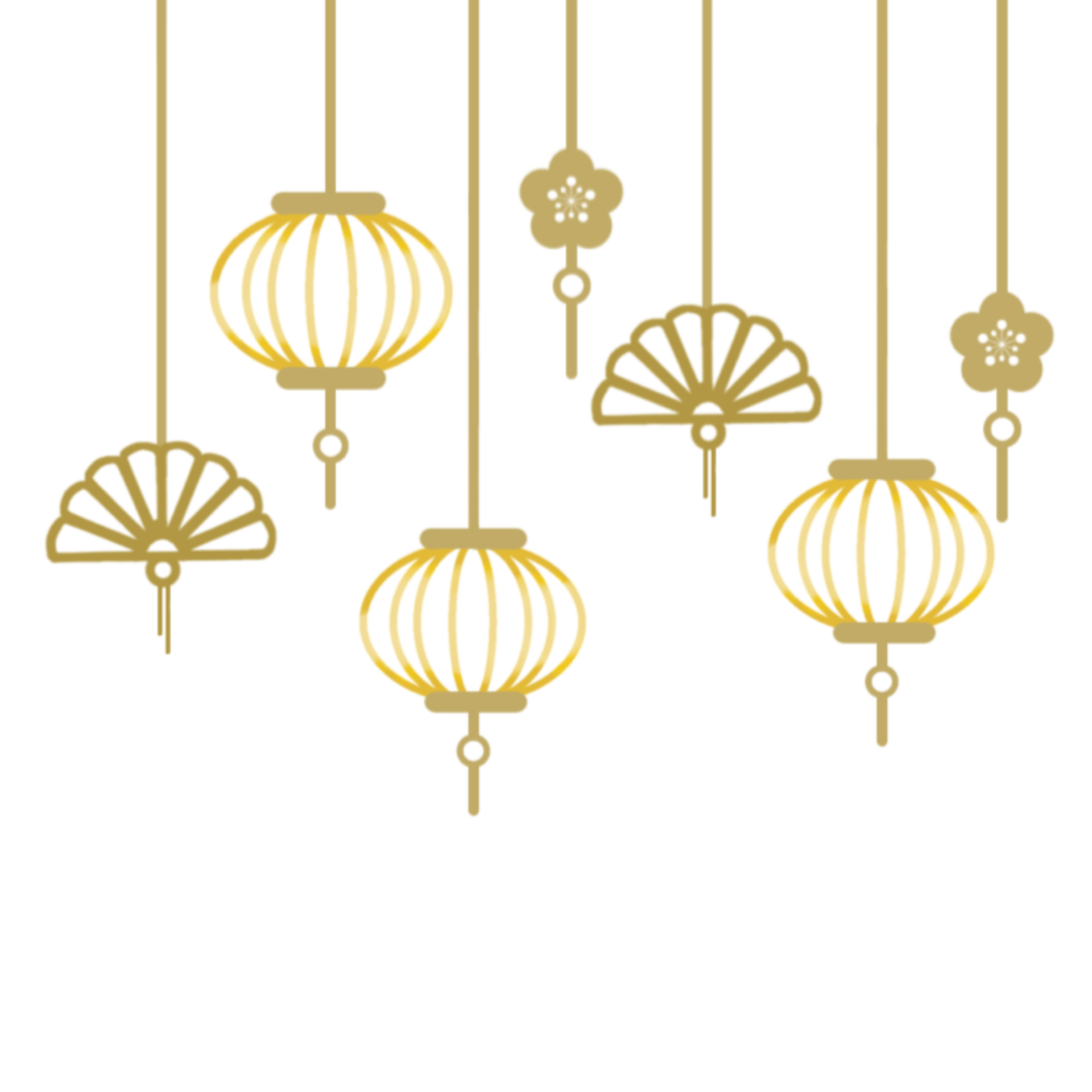 Gold Chinese Lantern Hanging 15166140 PNG