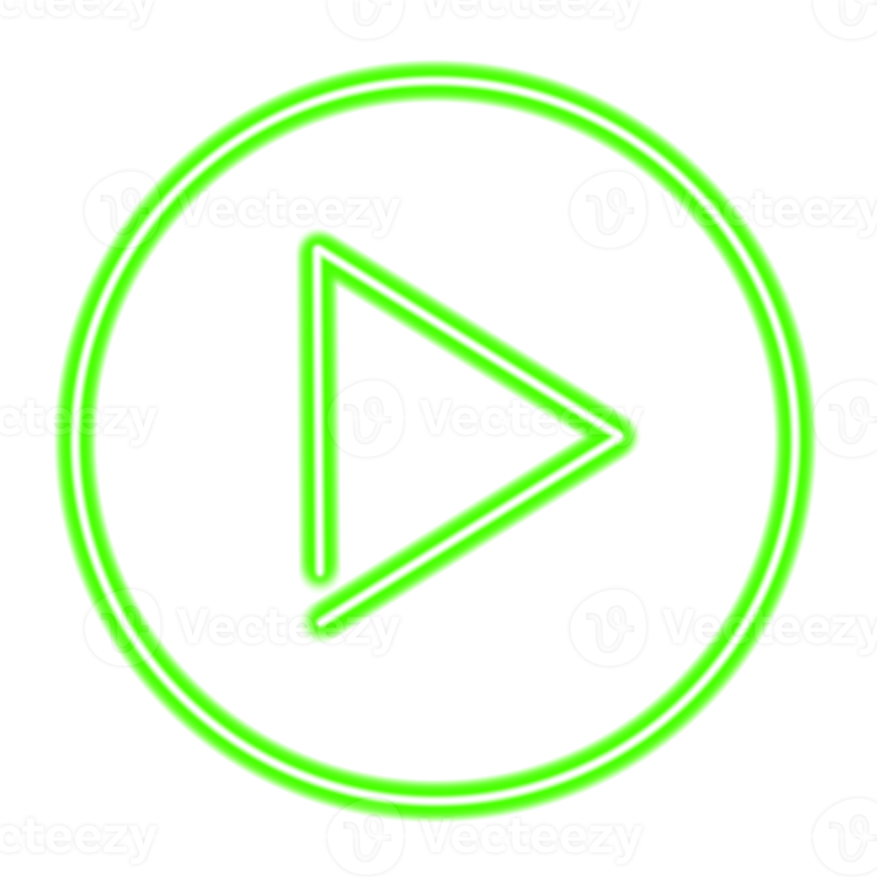 Play Button Neon Icon png