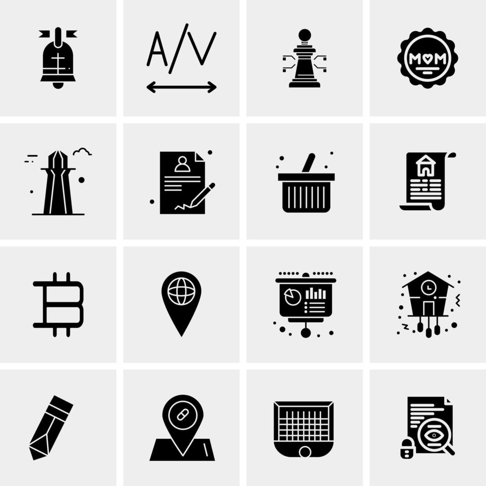 16 Universal Business Icons Vector Creative Icon Illustration to use in web and Mobile Related project