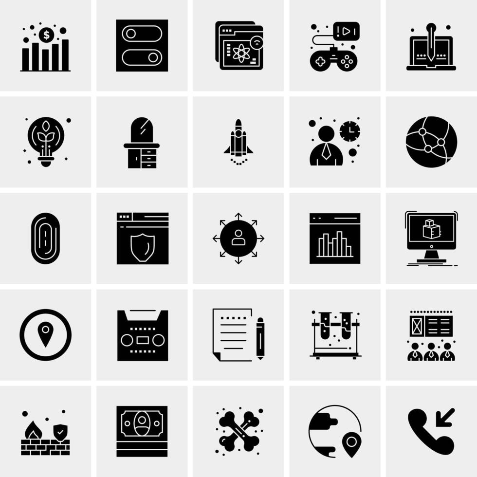 25 iconos de negocios universales vector ilustración de icono creativo para usar en proyectos relacionados con la web y dispositivos móviles