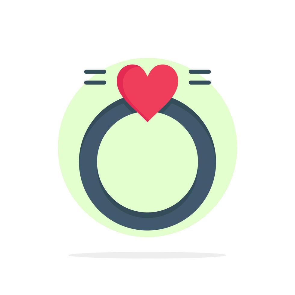 Ring Marriage Love Wedding Abstract Circle Background Flat color Icon vector