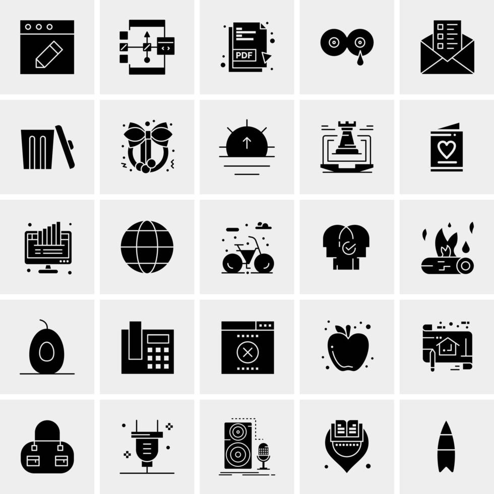 25 Universal Business Icons Vector Creative Icon Illustration to use in web and Mobile Related project