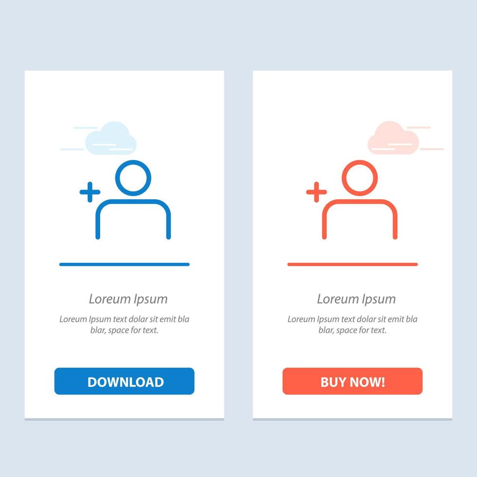 Discover People Instagram Sets  Blue and Red Download and Buy Now web Widget Card Template vector