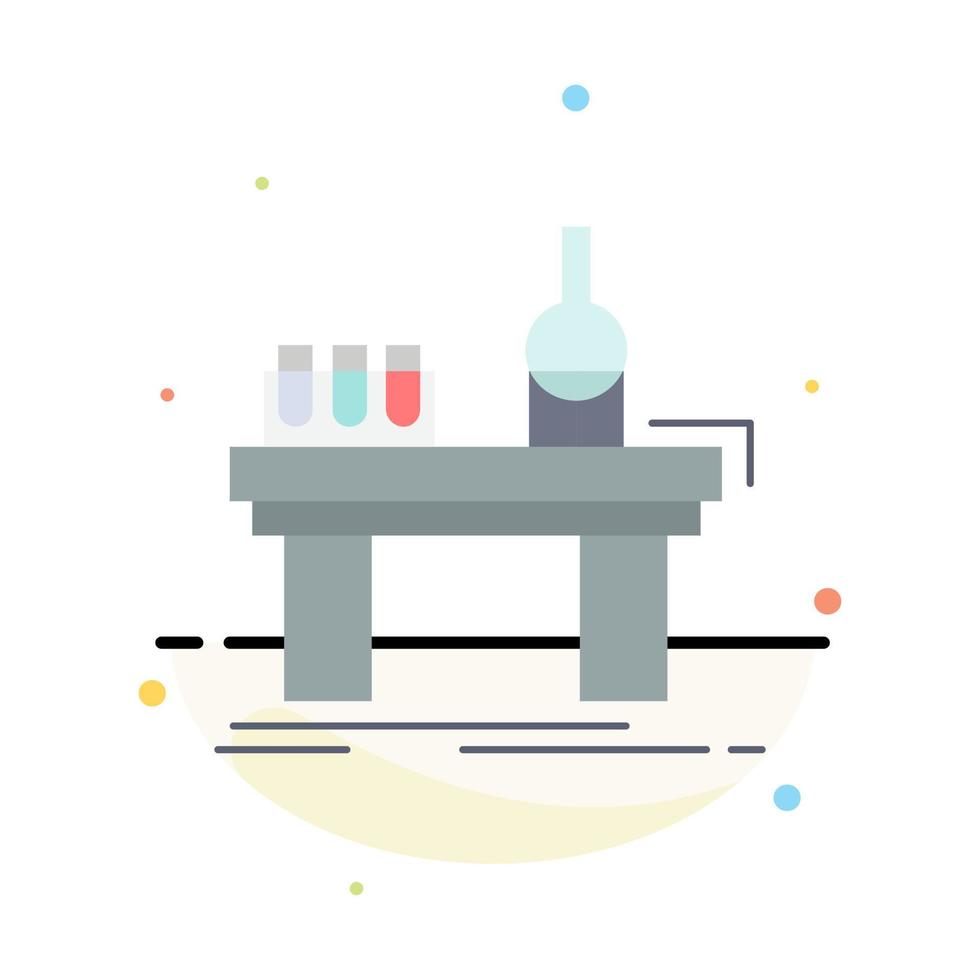 Biology chemistry lab laboratory production Flat Color Icon Vector