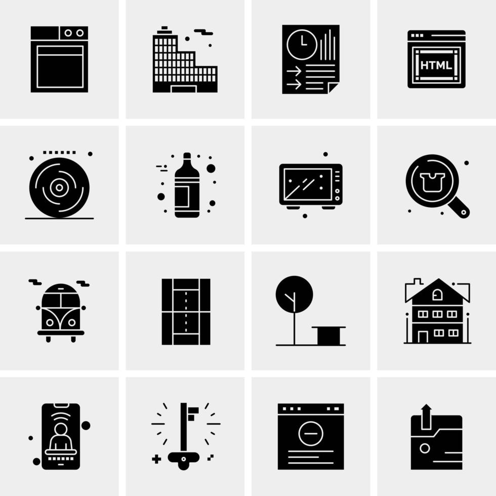 16 Universal Business Icons Vector Creative Icon Illustration to use in web and Mobile Related project