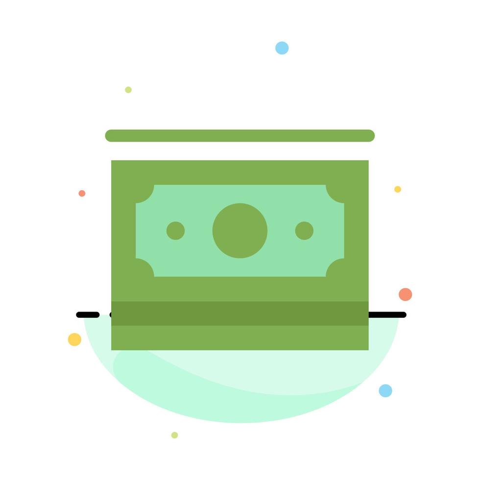 Cash Dollar Money Motivation Abstract Flat Color Icon Template vector