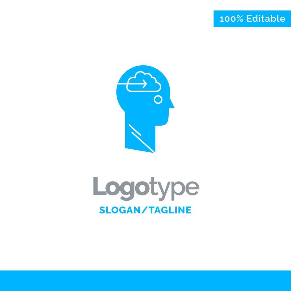 Cloud Update Download Upload User Blue Solid Logo Template Place for Tagline vector