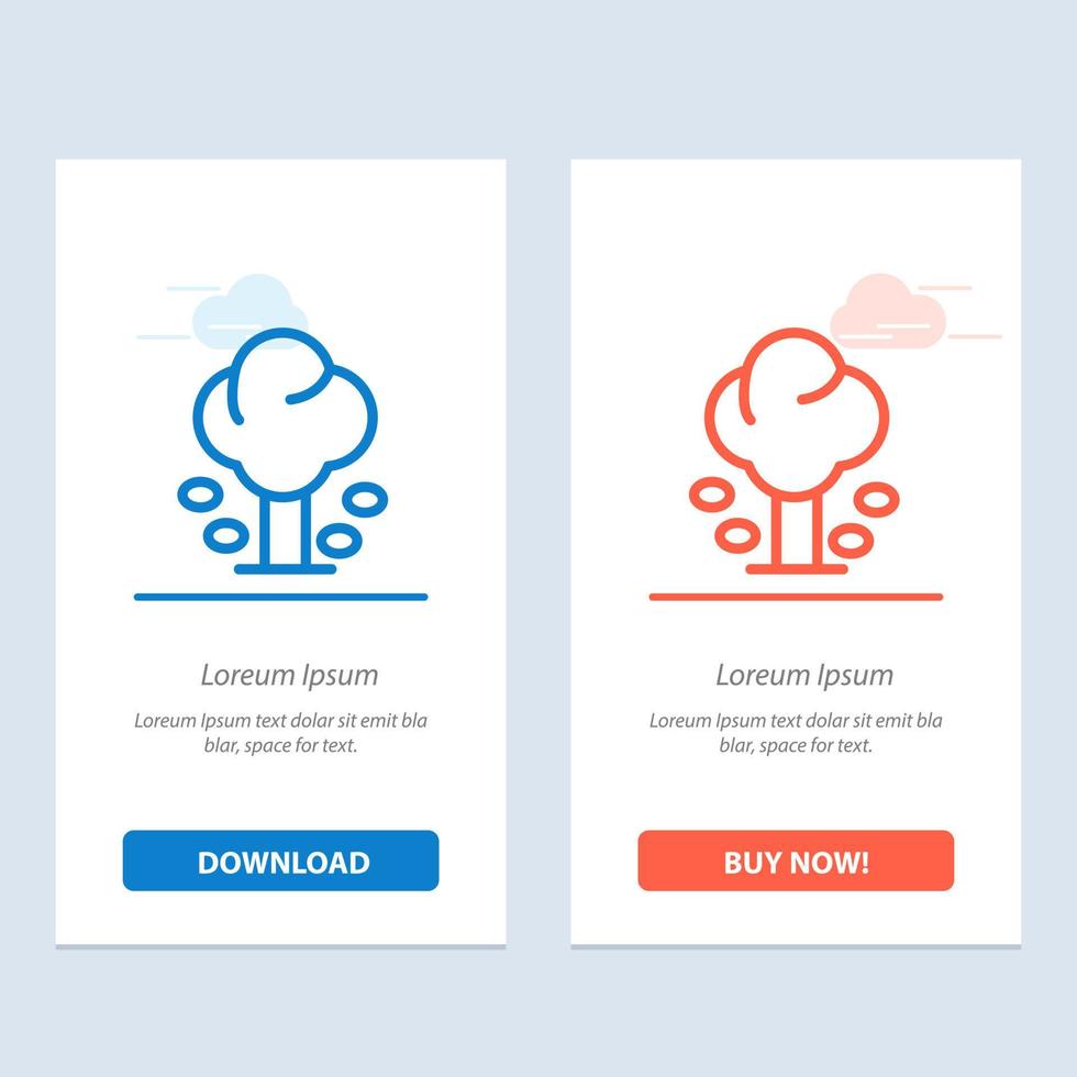 Environment Forest Green Summer Tree  Blue and Red Download and Buy Now web Widget Card Template vector