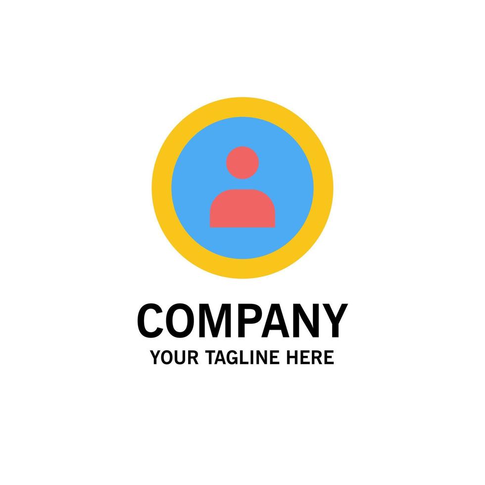 Interface Navigation User Business Logo Template Flat Color vector