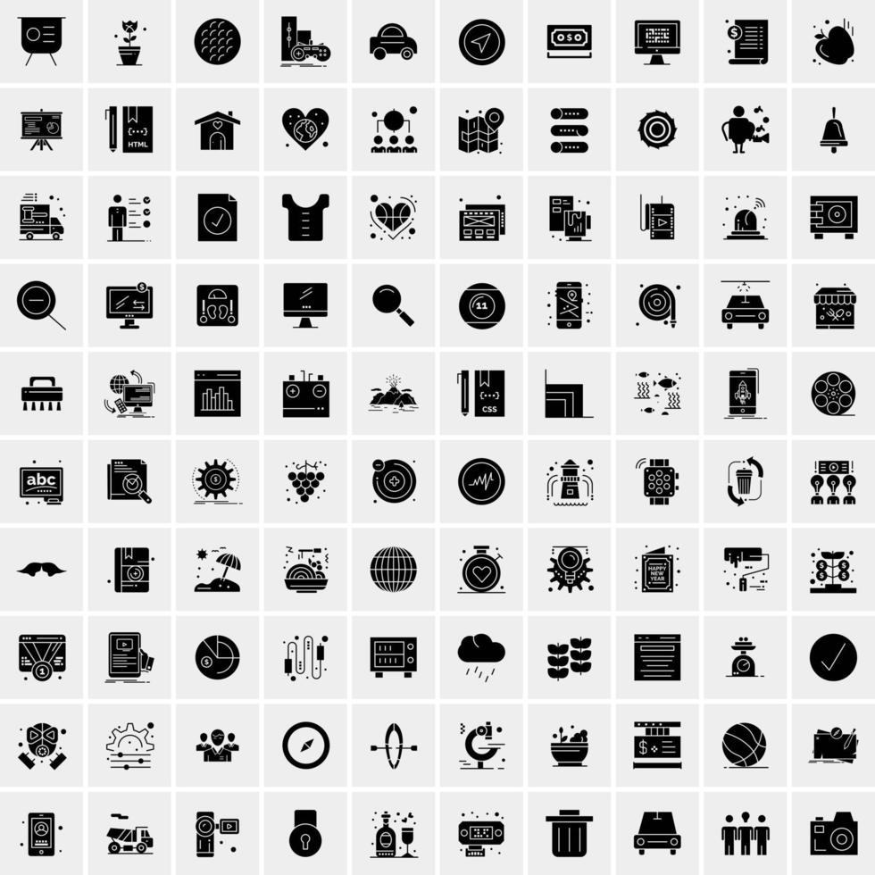 Set of 100 Universal Icons vector