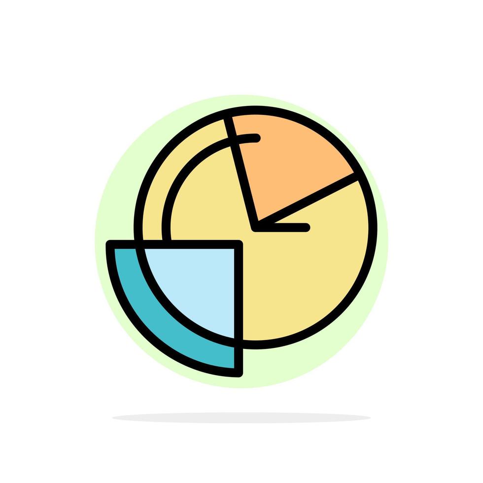 gráfico de análisis diagrama de datos monitoreo círculo abstracto fondo color plano icono vector