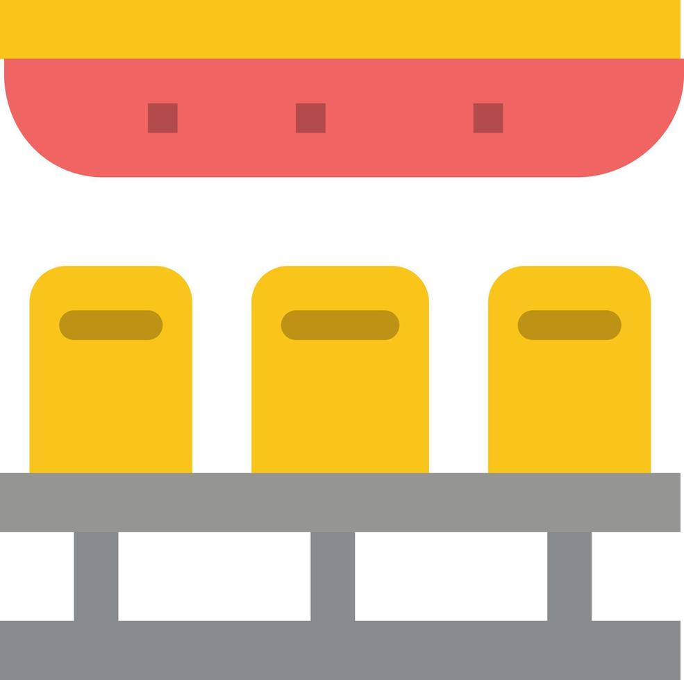 asientos tren transporte viaje color plano icono vector icono banner plantilla