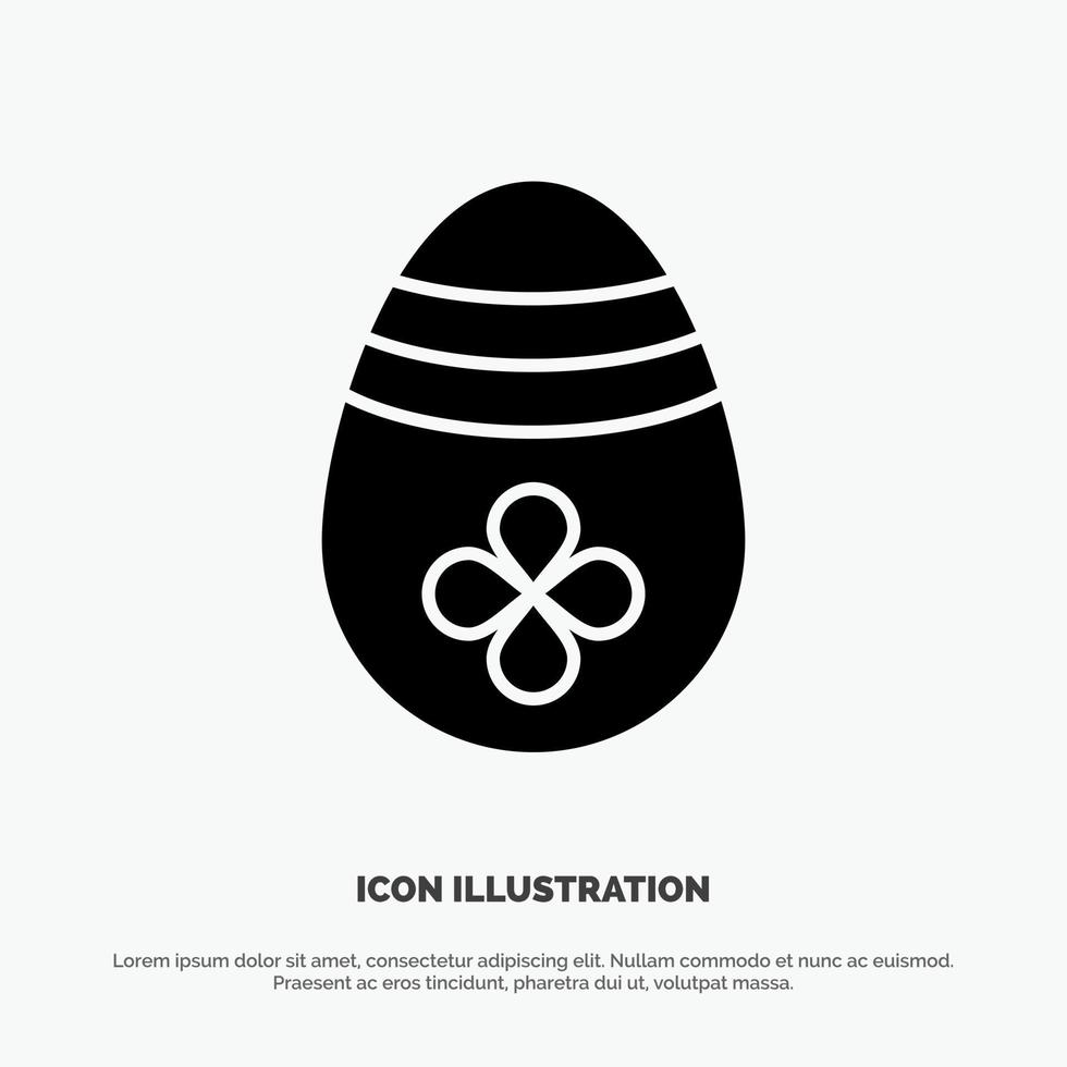 Decoration Easter Easter Egg Egg solid Glyph Icon vector