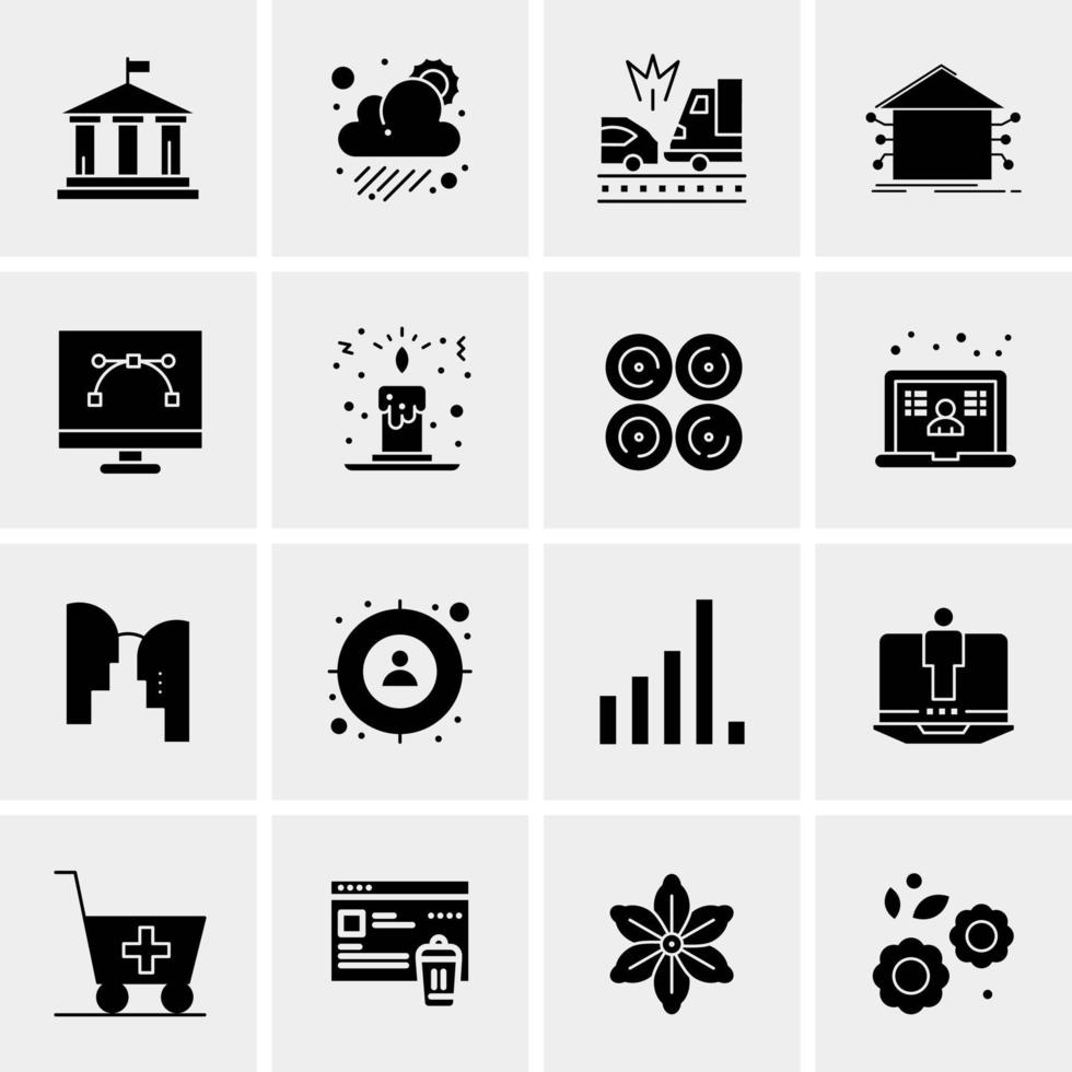 16 Universal Business Icons Vector Creative Icon Illustration to use in web and Mobile Related project