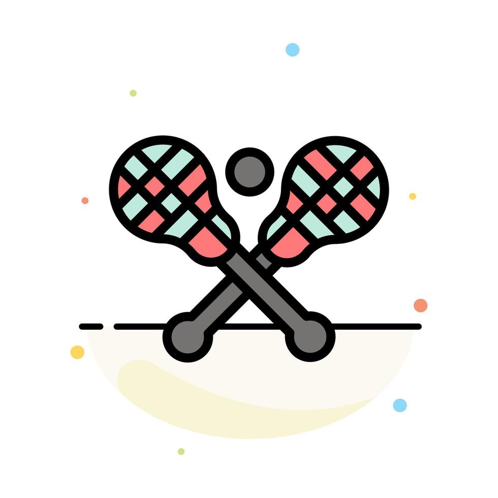 Crosse Lacrosse Stick Sticks Abstract Flat Color Icon Template vector