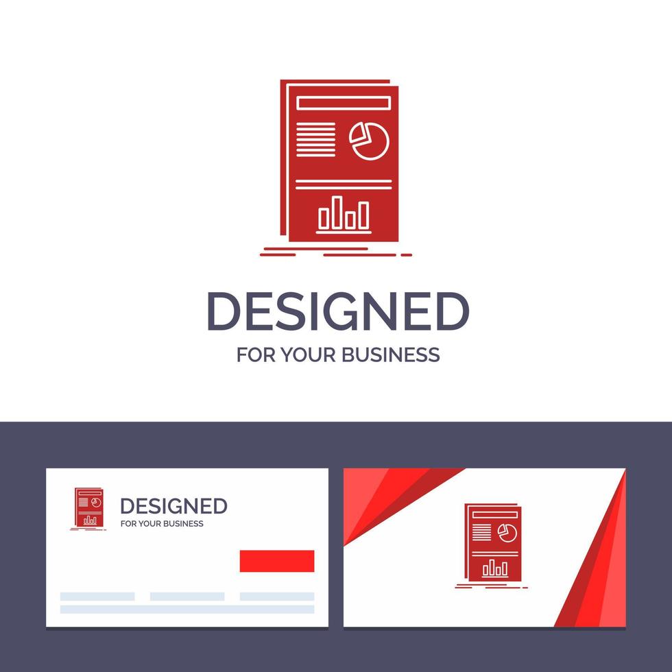 Creative Business Card and Logo template Presentation Layout Graph Success Vector Illustration