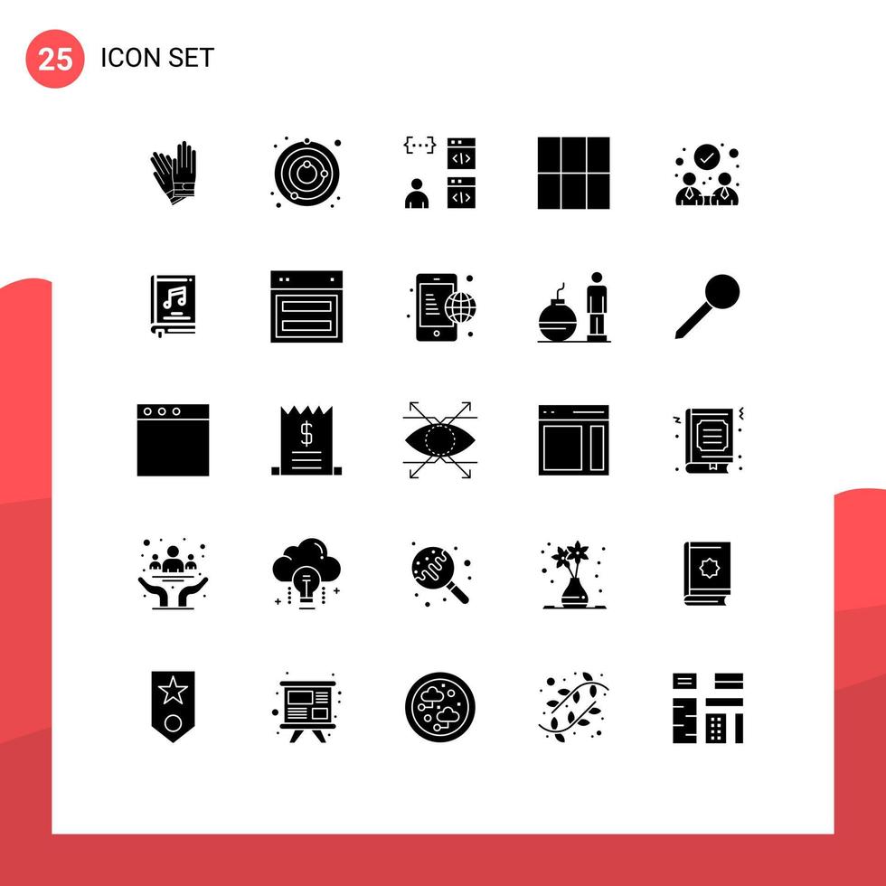 25 Creative Icons Modern Signs and Symbols of partnership agreement app layout development Editable Vector Design Elements