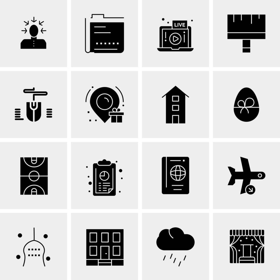 16 Universal Business Icons Vector Creative Icon Illustration to use in web and Mobile Related project