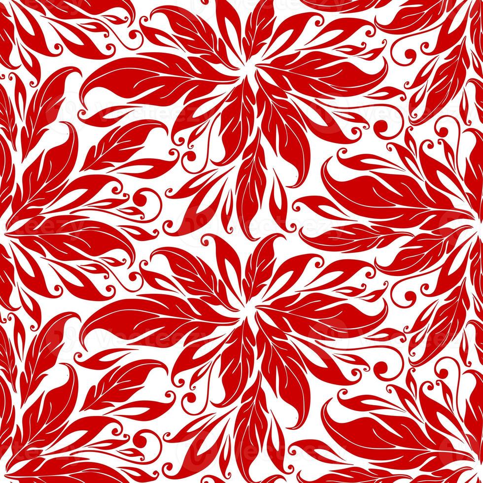 graphic seamless asymmetrical red pattern on white background, texture, design photo