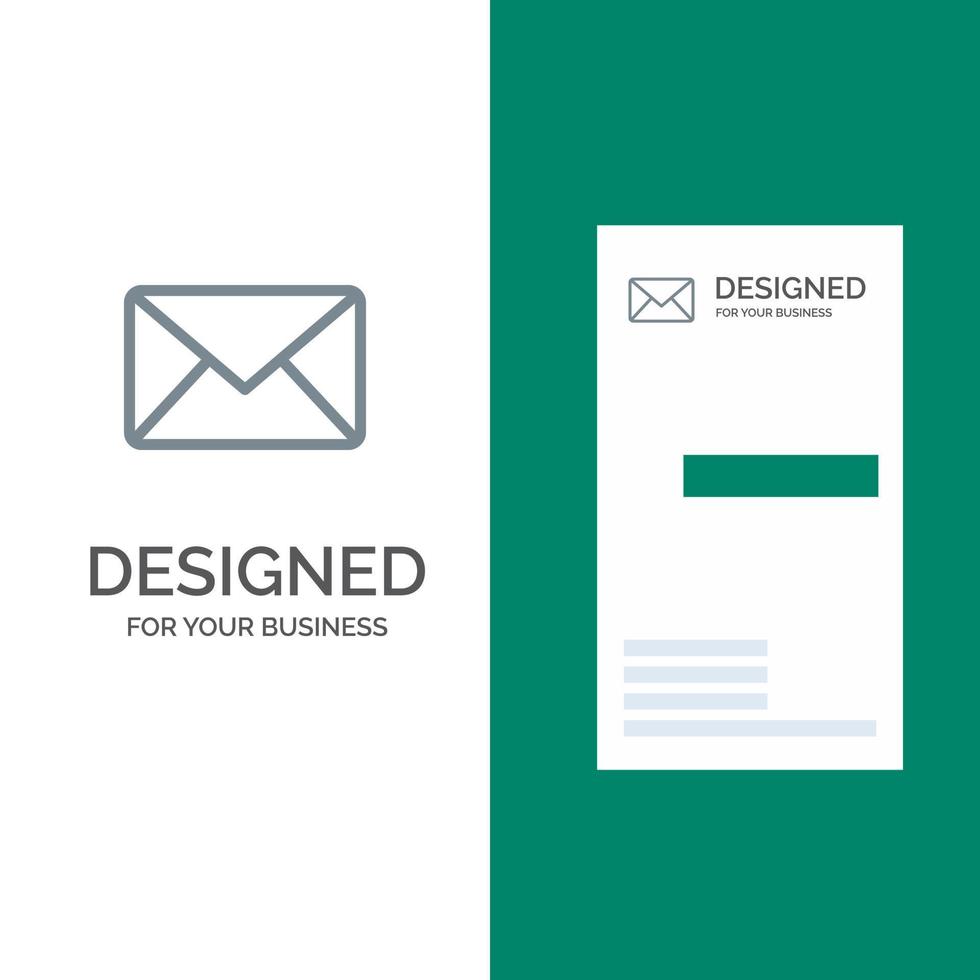 Email Mail Message Sms Grey Logo Design and Business Card Template vector