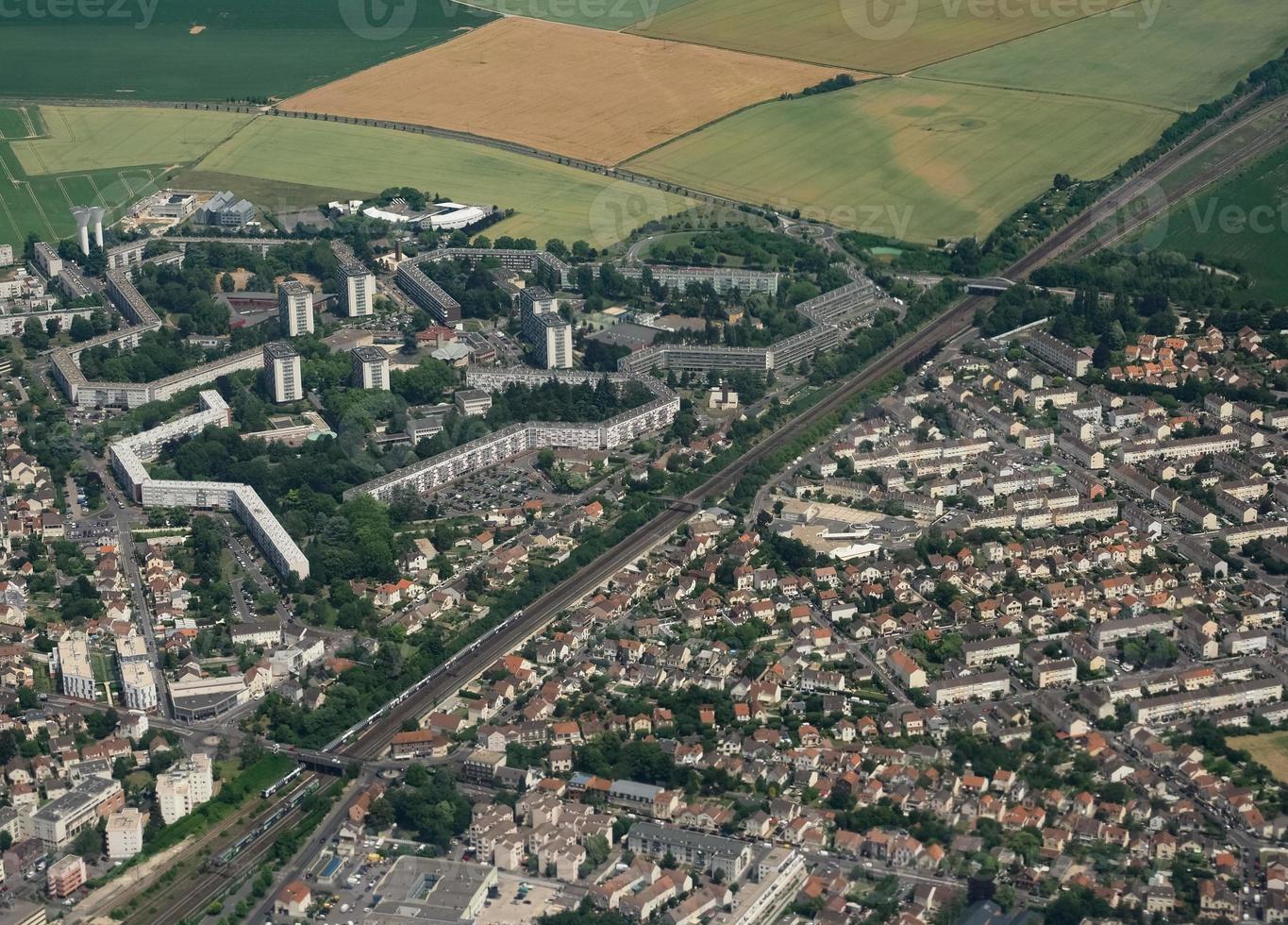 Aerial view of Paris photo