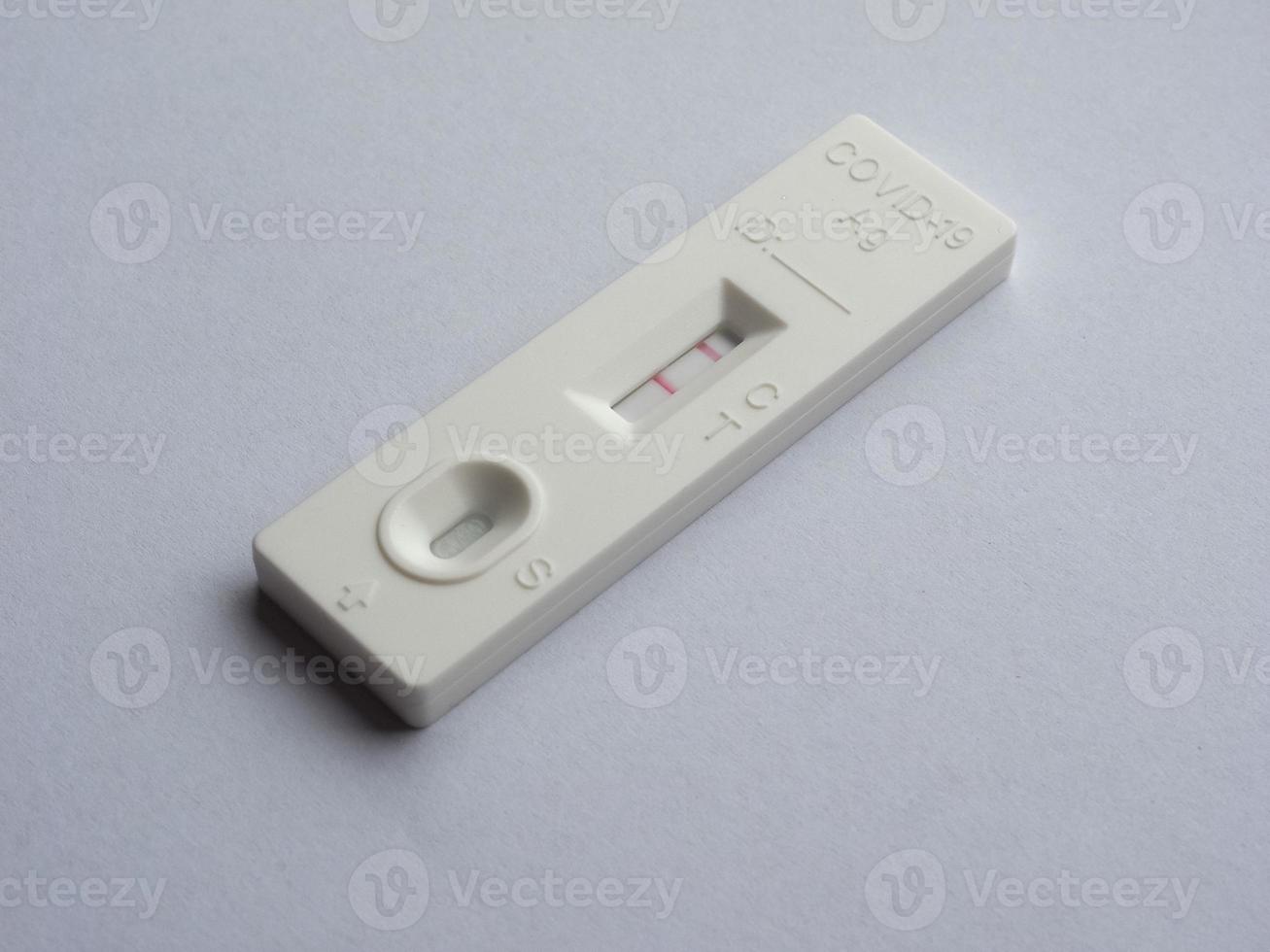 Positive Covid 19 antigen rapid test photo