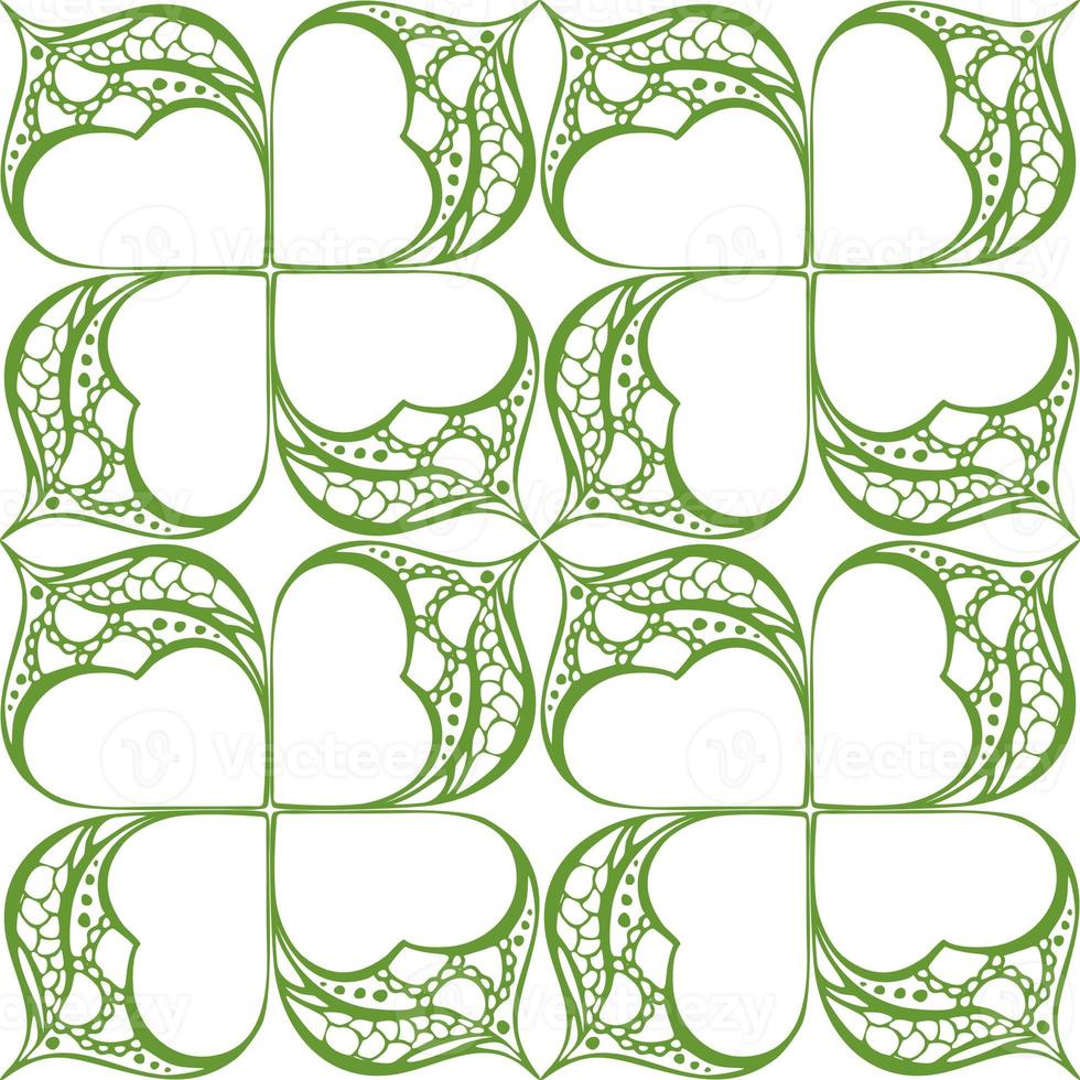seamless graphic pattern, tile with abstract geometric green ornament on white background, texture, design photo