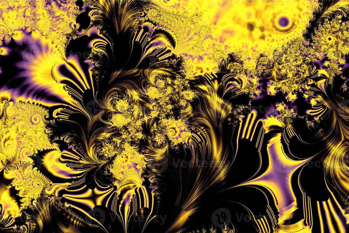bright decorative yellow-black pattern, abstract background, design photo