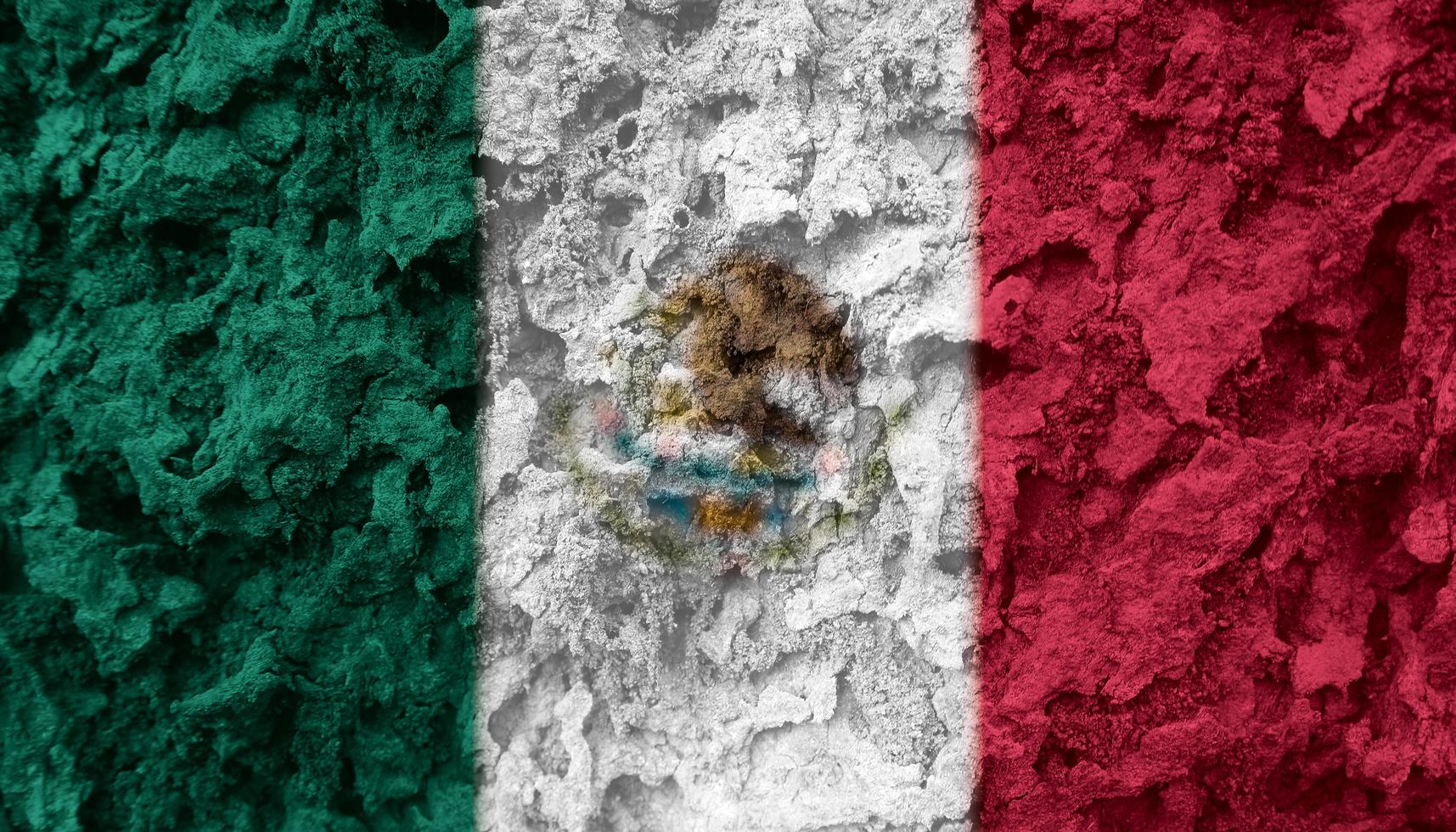 textura de la bandera mexicana como fondo foto