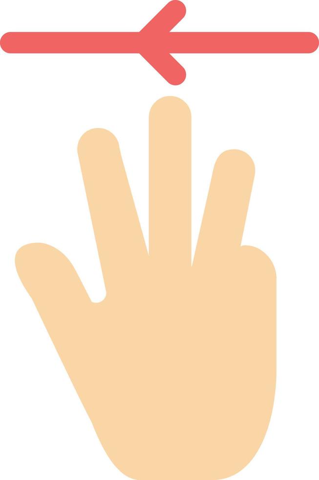 Hand Hand Cursor Up Left  Flat Color Icon Vector icon banner Template