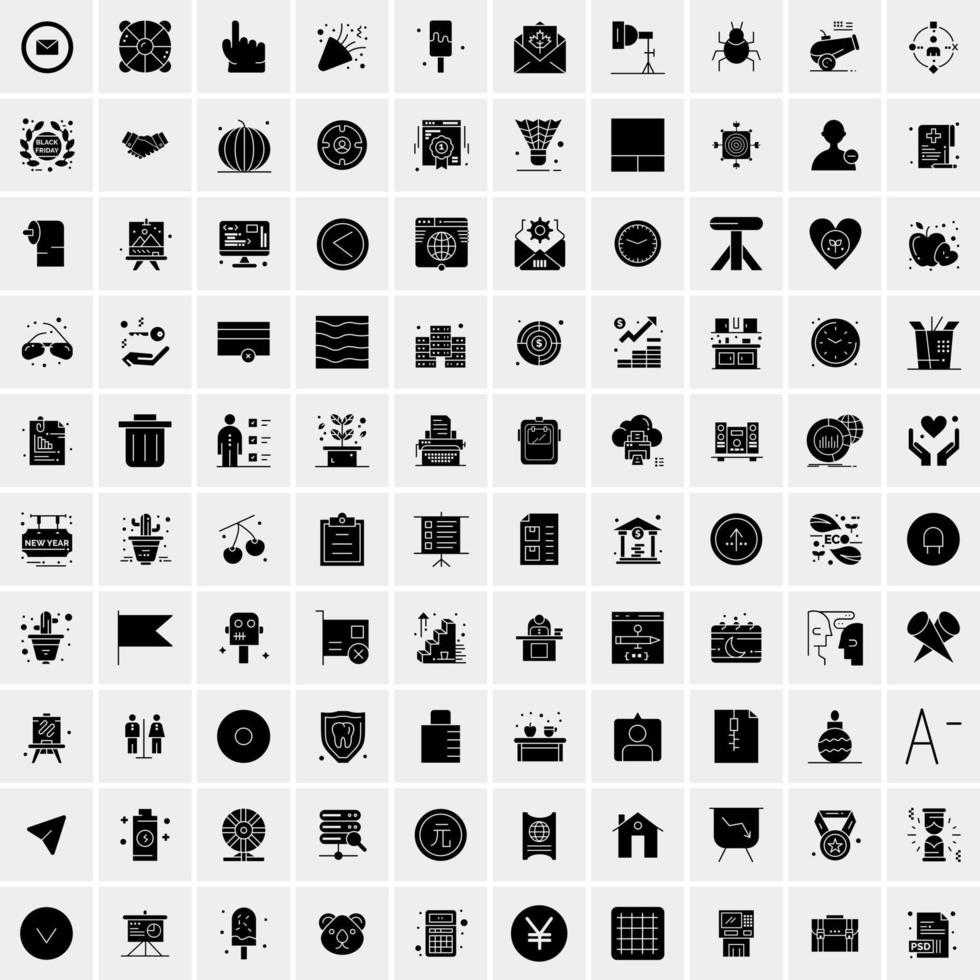 Set of 100 Universal Icons vector