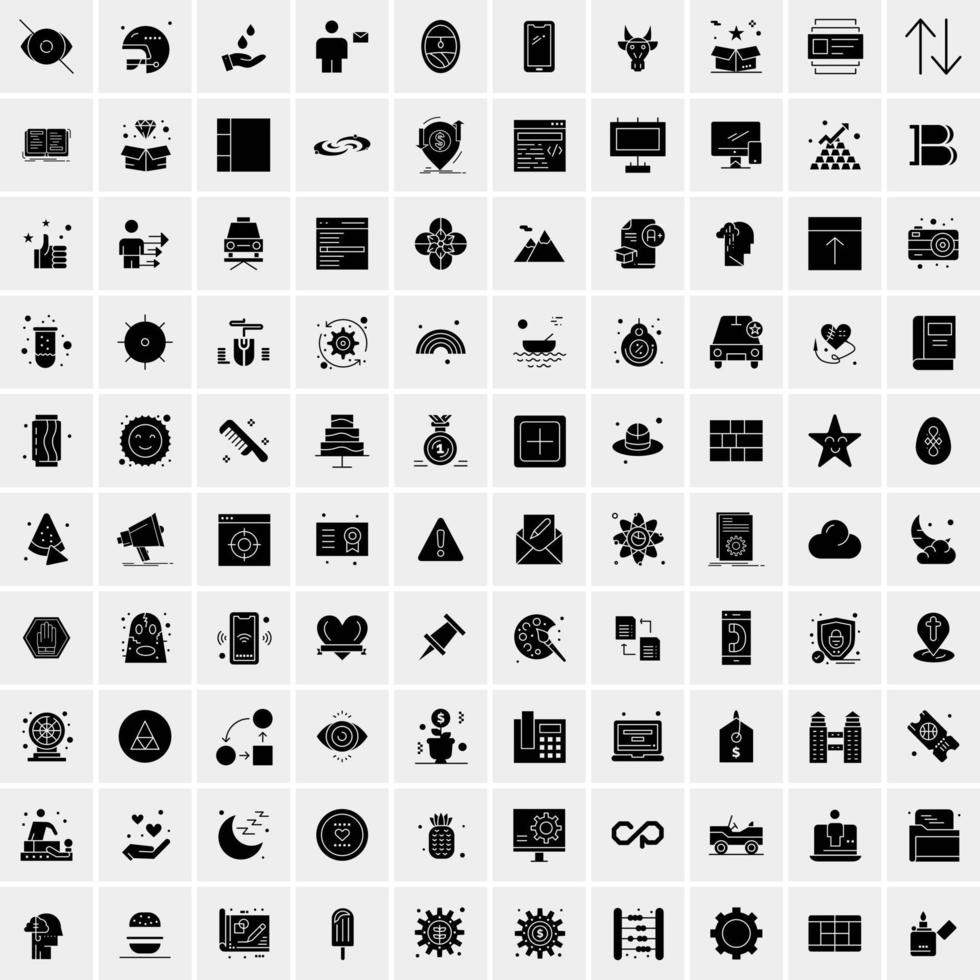 Set of 100 Universal Icons vector