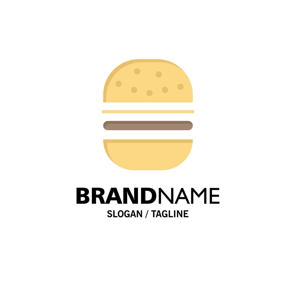 Burger Fast food Fast Food Business Logo Template Flat Color vector