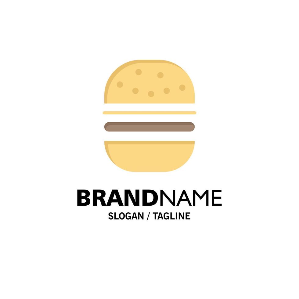 hamburguesa comida rápida plantilla de logotipo de empresa de comida rápida color plano vector