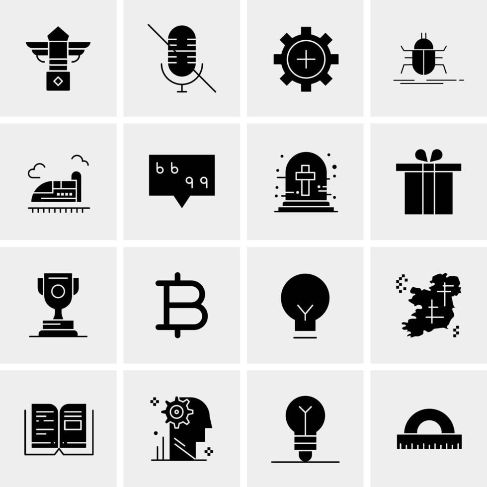 16 Universal Business Icons Vector Creative Icon Illustration to use in web and Mobile Related project