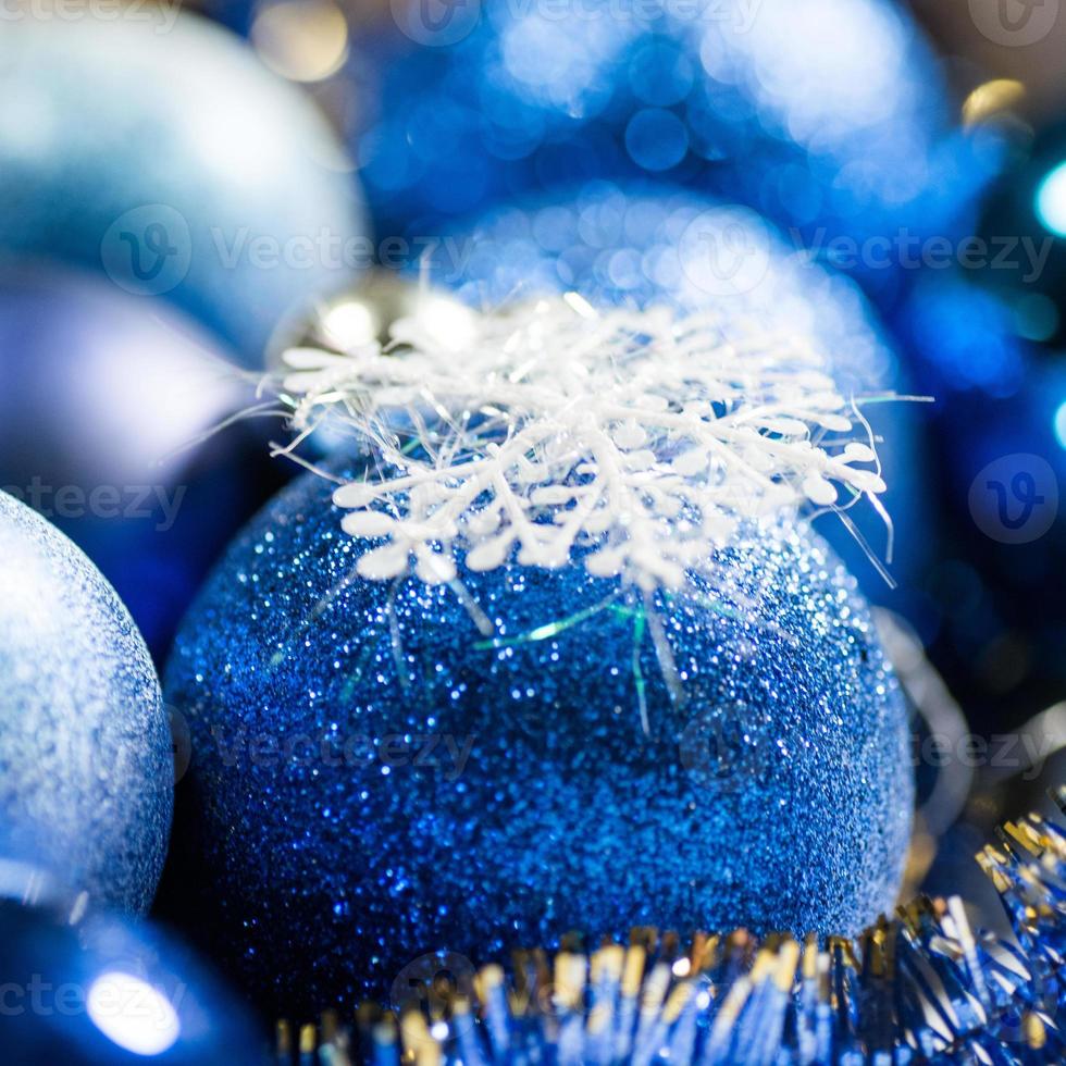 decoración navideña azul foto