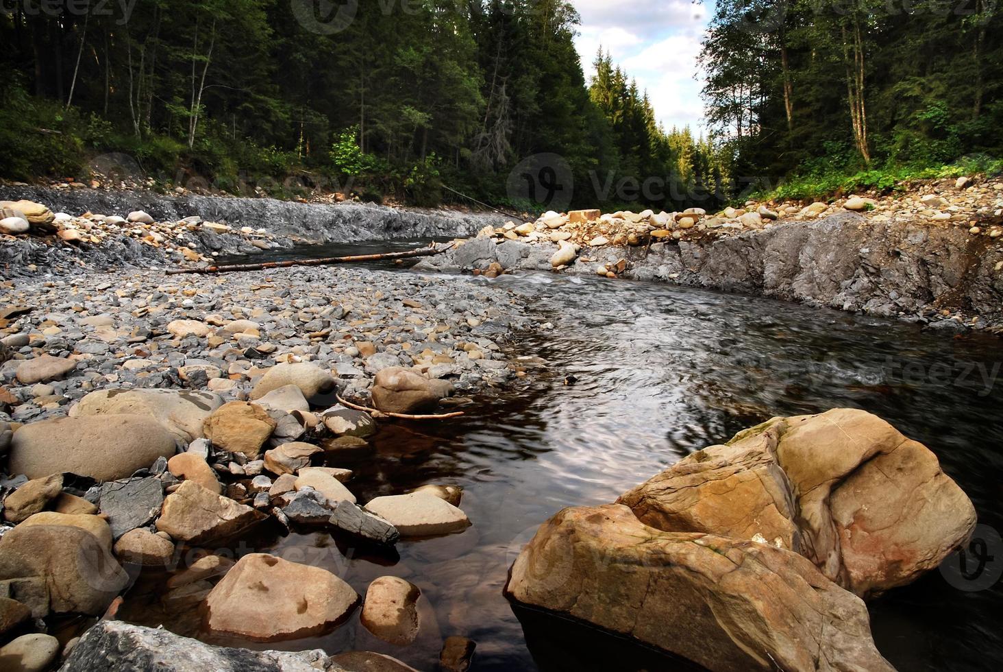 Mountain River in summer photo
