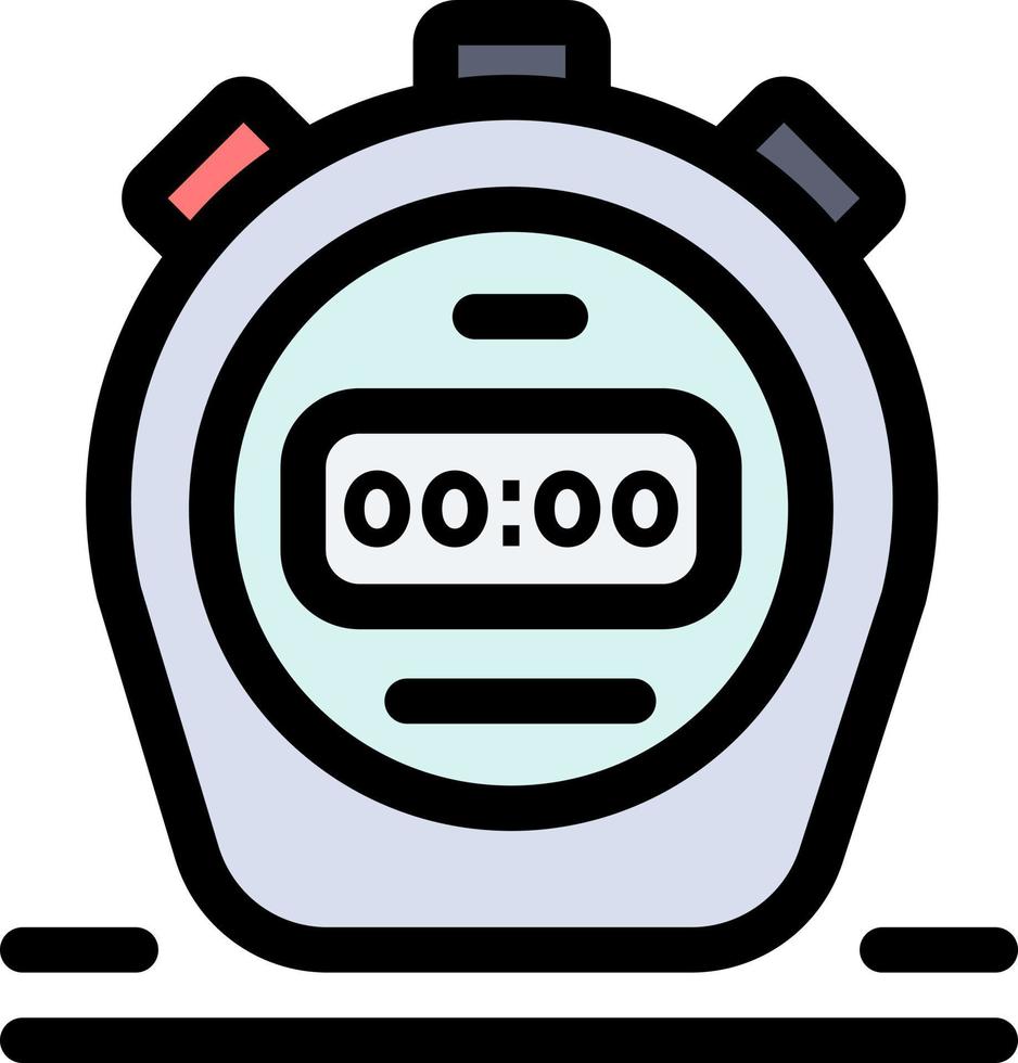 temporizador cronómetro reloj color plano icono vector icono banner plantilla