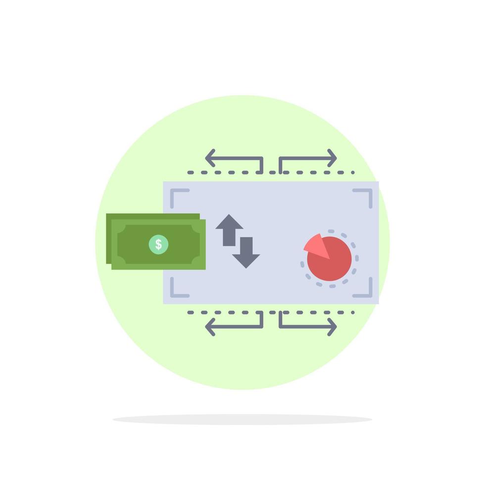 Finance flow marketing money payments Flat Color Icon Vector