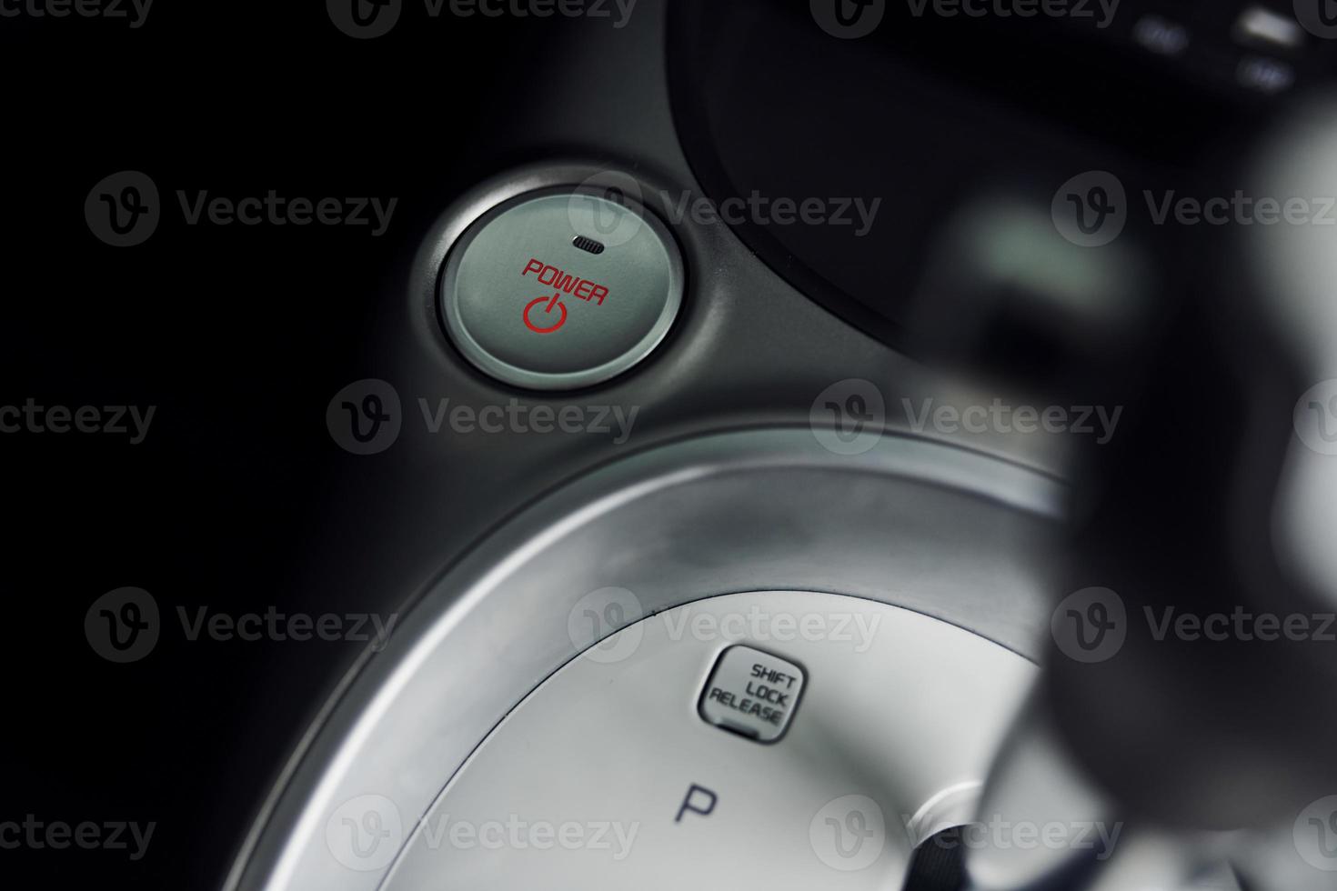 Close up view of new car's interior. Modern and luxury automobile photo