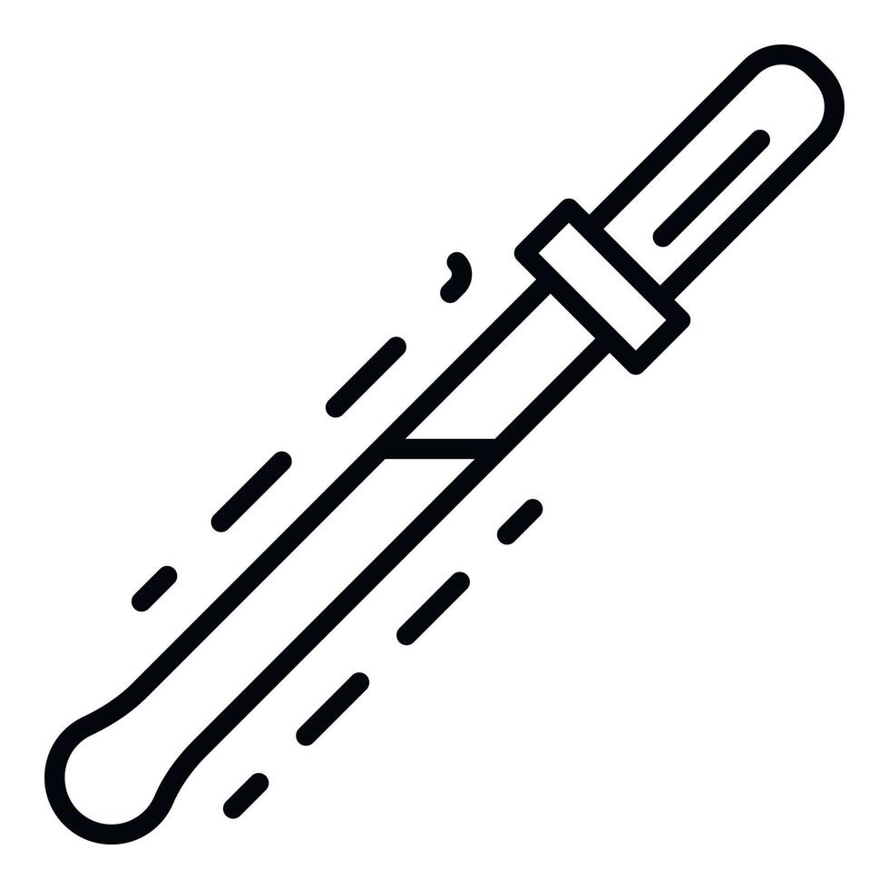 Dropper icon, outline style vector