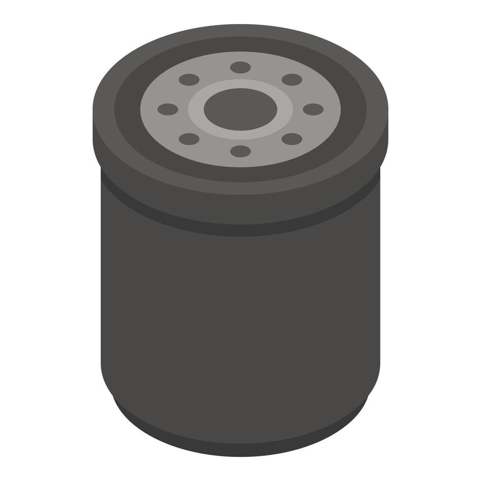 Oil filter icon, isometric style vector