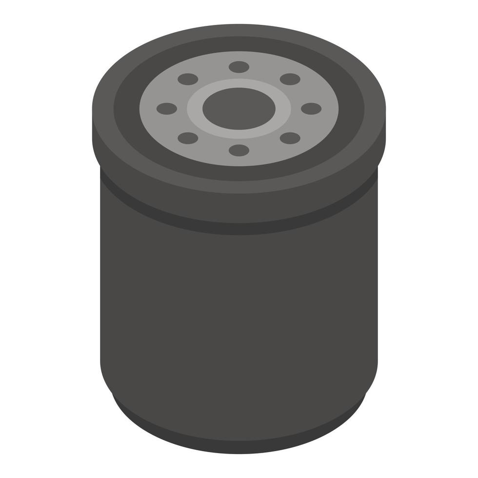 Oil filter icon, isometric style vector